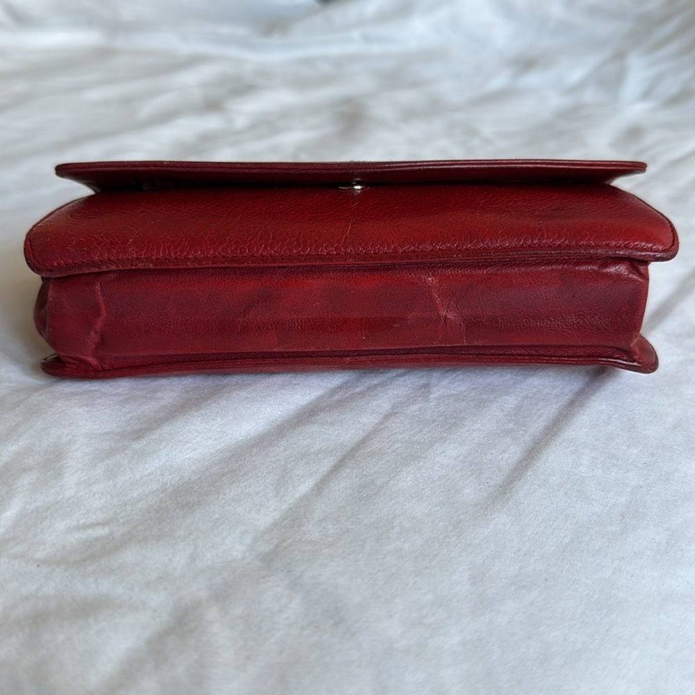 Chanel Red Caviar Leather Wallet Clutch Vintage - Picture 2 of 11